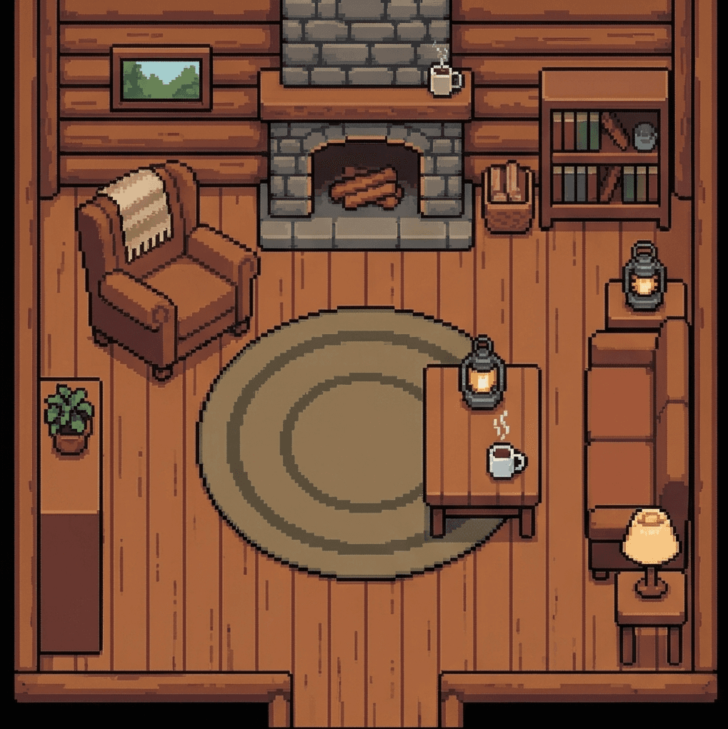 Cabin interior scene
